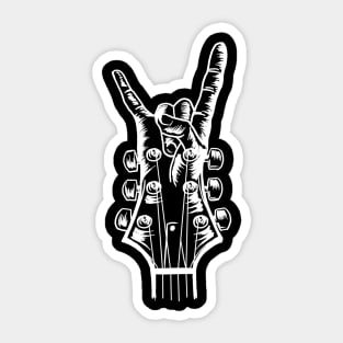 Guitar Rock Hand Music Sticker